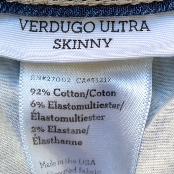 Paige Verdugo Ultra Skinny Medium Wash Destructed Jeans - Picture 10 of 13